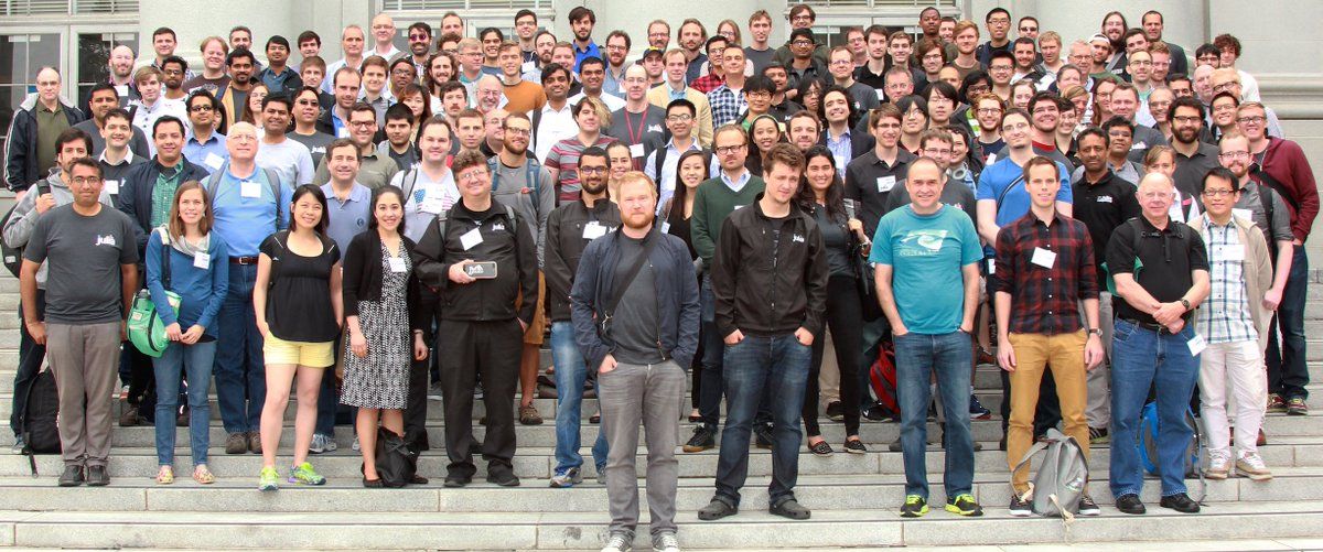 JuliaCon 2017 group photo in Berkeley, California